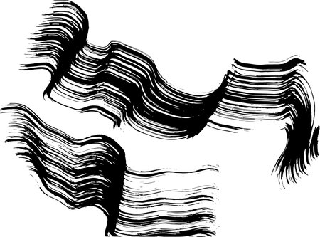 Dry Brush Wave Stroke Elementのイラスト素材