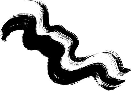 Dry Brush Textured Wave Stroke Patternのイラスト素材