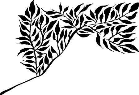 Leaf Grunge Artwork Brush Silhouetteのイラスト素材