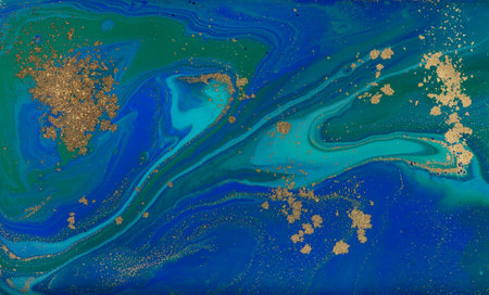 Blue Turquoise Pattern Artwork Imitationの写真素材