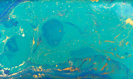 Blue Turquoise Pattern Artwork Imitationの写真素材