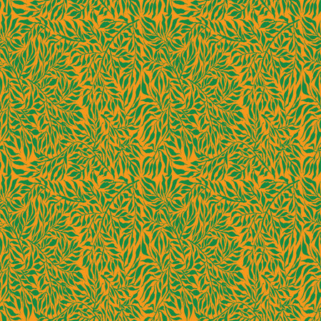 Leaves Silhouettes Brush Artwork Pattern.のイラスト素材