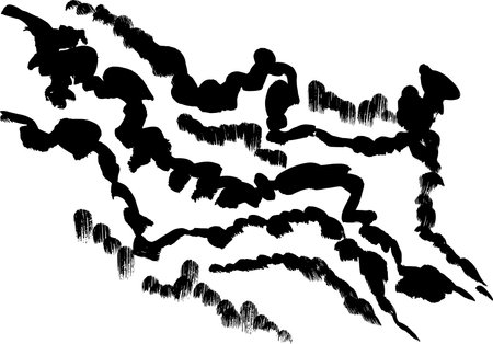 Grunge Ink Dry Brush Abstract Background.のイラスト素材