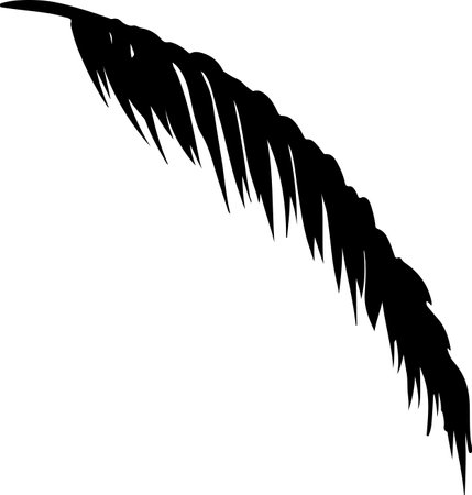 Artwork Brush Palm Leaves Silhouetteのイラスト素材