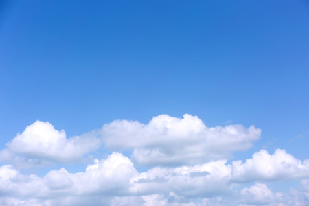 White clouds on blue sky background.の写真素材