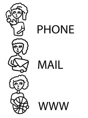 Business Contact Simple Cartoon Icons Setのイラスト素材