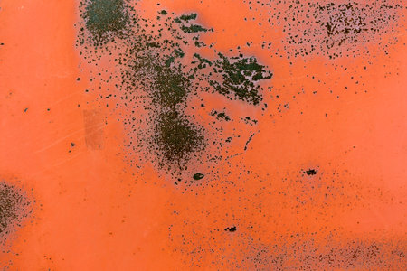 Metal Rusty Painted Surface Close Up Orange Textureの写真素材
