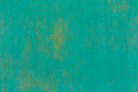 Metal Rusty Painted Surface Close Up Green Textureの写真素材
