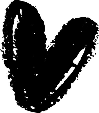 Hand Drawn Chalk Grunge Heartのイラスト素材