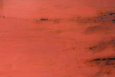 Distressed Orange Color Metal Rusty Textureの写真素材