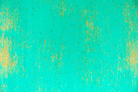 Metal Rusty Painted Surface Close Up Light Blue Textureの写真素材
