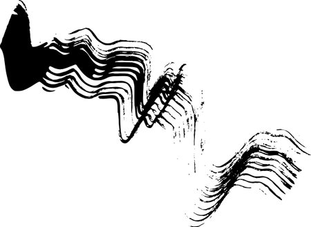 Dry Brush Wave Broad Stroke Elementのイラスト素材