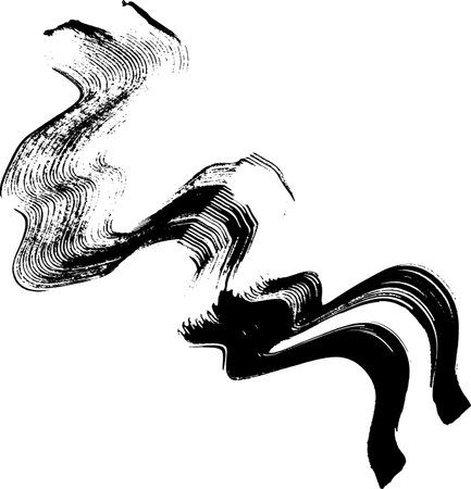 Dry Brush Wave Broad Stroke Elementのイラスト素材