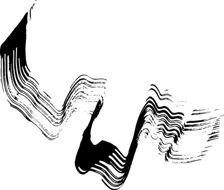 Dry Brush Wave Broad Stroke Elementのイラスト素材