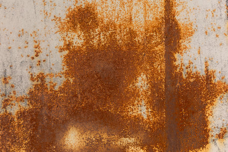 Old Rusted Metal Painted Close Up Textureの写真素材
