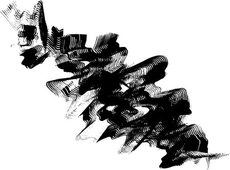 Dry Brush Wave Stroke Bannerのイラスト素材