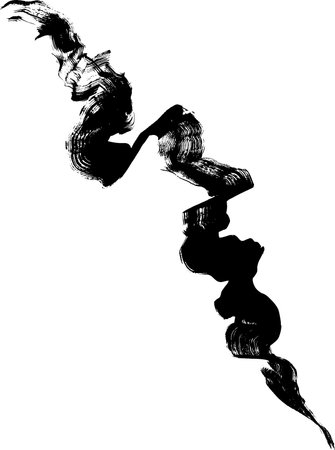 Dry Brush Wave Stroke Elementのイラスト素材