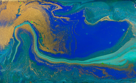 Blue Turquoise Pattern Artwork Imitationの写真素材