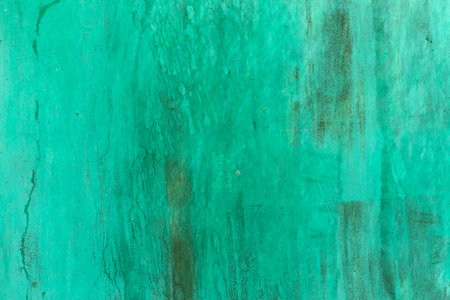 Grunge Rusty Green Color Textureの写真素材