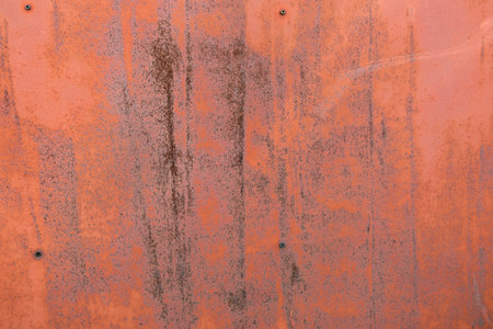 Distressed Brown Color Metal Rusty Textureの写真素材