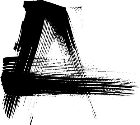 Letter A. Handwritten by Dry Brush.のイラスト素材