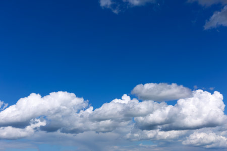 White Clouds on Blue Sky Background.の写真素材