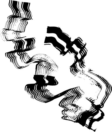 Dry Brush Wave Broad Stroke Elementのイラスト素材