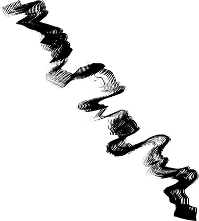 Dry Brush Wave Stroke Elementのイラスト素材