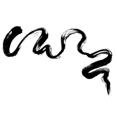 Dry Brush Grunge Wave Stroke Textureのイラスト素材