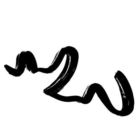 Dry Brush Grunge Wave Stroke Textureのイラスト素材