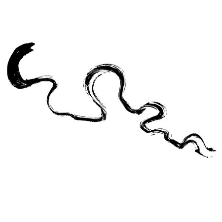 Ink Brush Grunge Wave Stroke Textureのイラスト素材