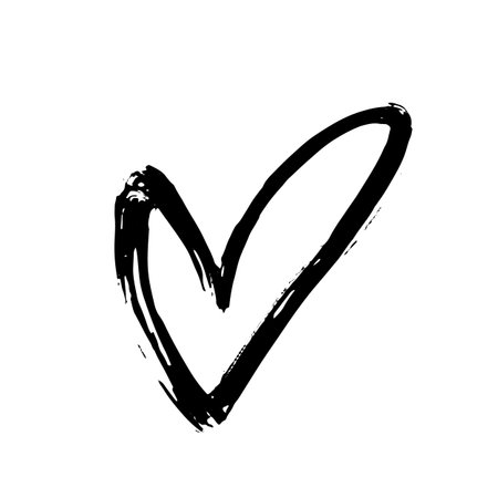 Hand Drawn Grunge Heart Printのイラスト素材