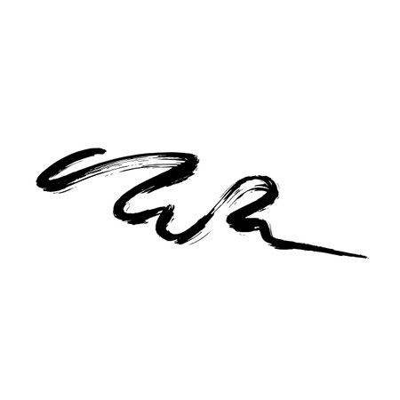 Elegant Dry Brush Grunge Wave Stroke Textureのイラスト素材