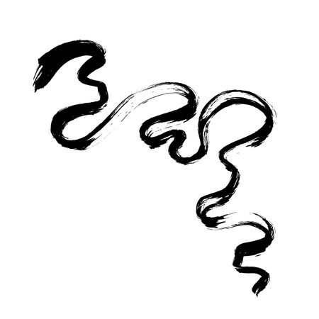 Elegant Dry Brush Grunge Wave Strokeのイラスト素材
