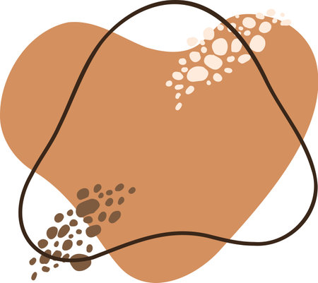Free Form Trendy Beige and Brown Vector Bannerのイラスト素材