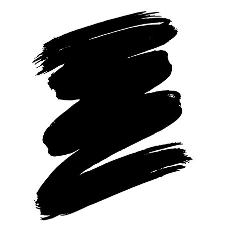 Hand Drawn Painted Brush Grunge Stroke Banner for Text Boxesのイラスト素材