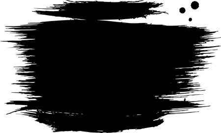 Thick Hand Drawn Brush Grunge Wave Stroke Texture with Dropsのイラスト素材