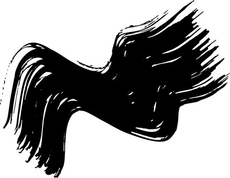 Real Ink Hand Drawn Dry Brush Grunge Wave Stroke Textureのイラスト素材