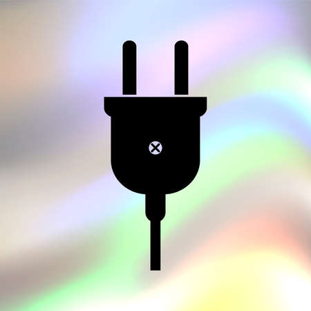 Electric plug vector iconのイラスト素材