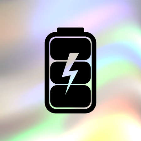 Battery charge level indicator vector icon