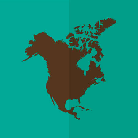 Nirth America map vector icon. Flat designのイラスト素材