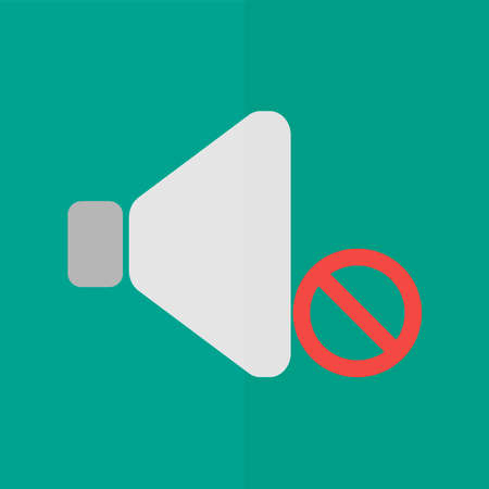 no sound vector icon. Flat designのイラスト素材