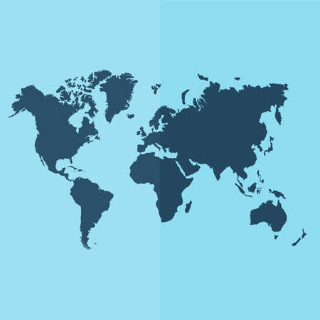World map vector icon. Flat designのイラスト素材