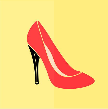 woman's shoes vector icon. Flat designのイラスト素材