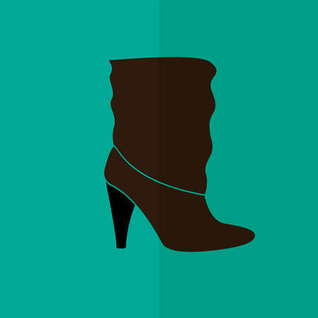 Woman's boots vector icon. Flat designのイラスト素材