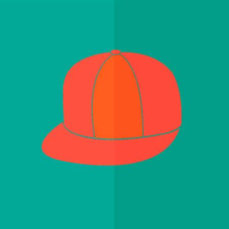 Rapper hat vector icon. Flat designのイラスト素材