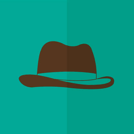 Man's hat vector icon. Flat designのイラスト素材