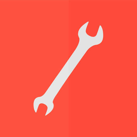 Wrench  icon. Flat designのイラスト素材