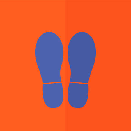 bootprints vector icon. Flat designのイラスト素材