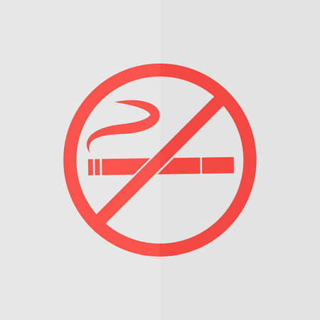 No smoking icon. Flat designのイラスト素材